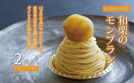 京都府京丹波町産の丹波栗だけを厳選して贅沢に使用した「和栗モンブラン」です。