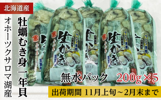 50 06 オホーツクサロマ産カキ1年貝むき身無水パック1kg 0g 5 丸サチ 松永水産 北海道佐呂間町 ふるさと納税 ふるさとチョイス