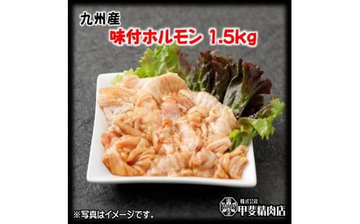 【数量限定】《甲斐精肉店》九州産 味付豚ホルモン 1.5kg(300g×5袋)[7-14] 101