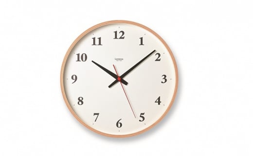 Plywood clock［電波時計] / LC21-06W NT レムノス Lemnos 時計[№5616-0967] 855381 - 富山県高岡市