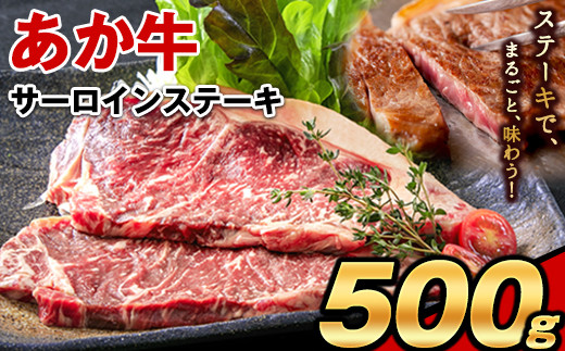 牛肉 あか牛 サーロイン ステーキ 500g ( 250g x 2枚 ) 牛肉 冷凍 [7月中旬-8月中旬頃出荷予定] 訳あり 定期便 でない 冷凍庫 個別 取分け 小分け 個包装 ステーキ肉 あかうし 赤牛 あか牛丼 にも サーロインステーキ