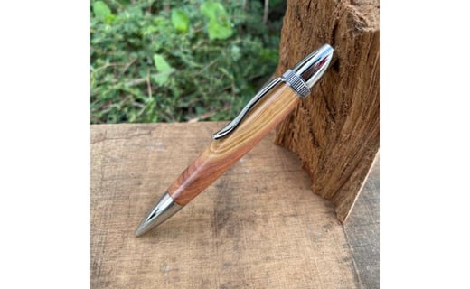 木製ボールペン（伊吹材）パトリオット・シルバー金具 - 福岡県大川市 