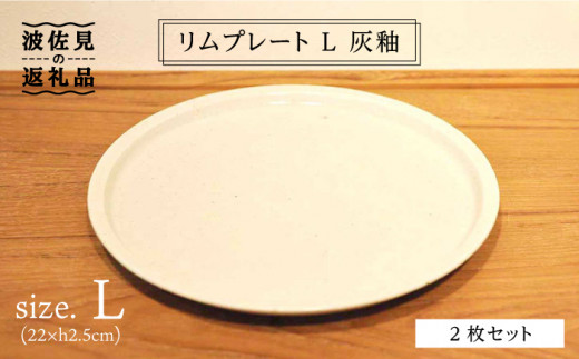 波佐見焼】金彩釉 リム プレート L 2枚セット 食器 皿 【堀江陶器