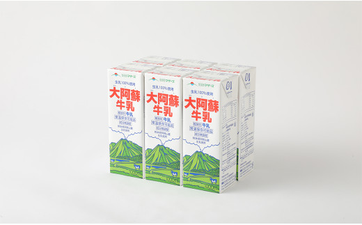 【3ヶ月定期便】 大阿蘇牛乳 1L×6本 らくのうマザーズ 新鮮 牛乳