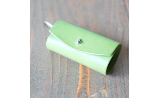 イタリアンオイルレザーのリングキーケース GRNカラー(緑) 鍵ケース 革小物 777099 - 岡山県奈義町