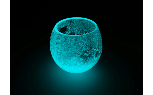最初の 蓄光ルナウェア月のグラス 蓄光グラス 光るグラス 夜光 セット 