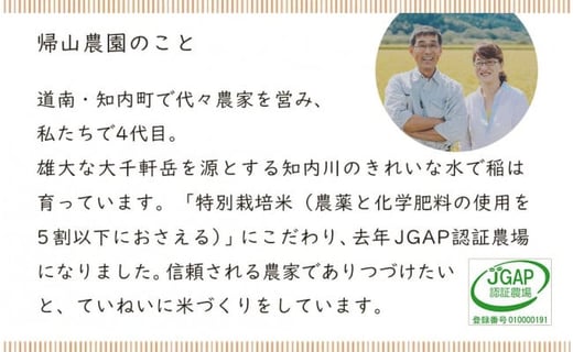 北海道知内町のふるさと納税 新米発送 「ゆめぴりか10kg」特別栽培米産地直送《帰山農園》