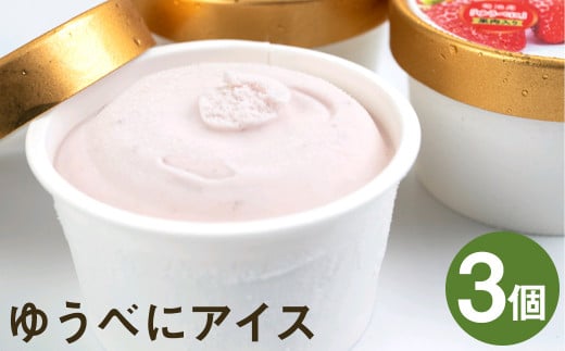 ゆうべにアイス 計750g（250g×3個） いちご味 アイスクリーム  スイーツ デザート 989801 - 熊本県菊池市