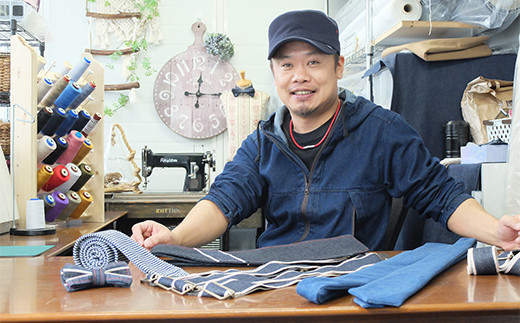 selvedge series《セルビッジ シリーズ》デニムネクタイ＆サスペンダー ファッション セット 詰合せ ネクタイ サスペンダー デニム  贈り物 ギフト 広島県 福山市 F22L-118|office ROBE DE SETOUCHI