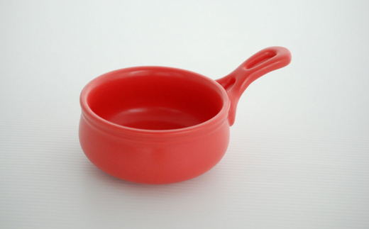 耐熱陶器片手鍋 セラキッチン 13cm 2個セット(レッド×レッド)【011P053 