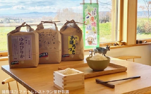 【北海道米定期便】自慢の4品種食べ比べ10kg×2回　I001
