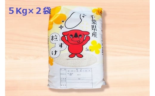 千葉のブランド米「粒すけ」白米 10kg（5kg×2）