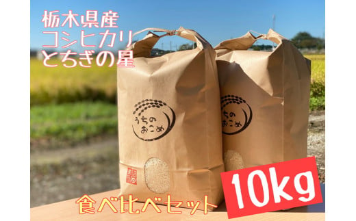 栃木県産 コシヒカリ5kg・とちぎの星5kg【白米食べ比べセット】｜ふるラボ