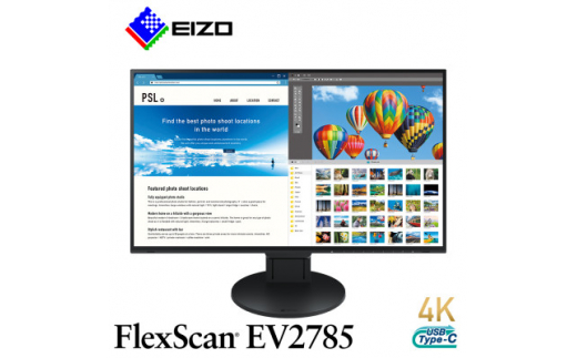 EIZO 27型4K液晶モニター FlexScan EV2785 ブラック