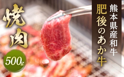 肥後のあか牛 焼肉用 500g 熊本県産 和牛 G-33 804599 - 熊本県相良村