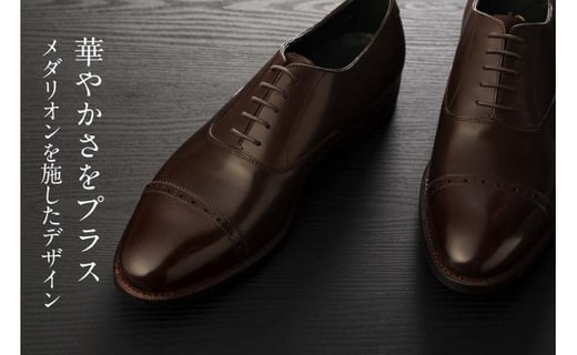 革靴 パンチドキャップトゥオックスフォード（ハンドソーンウェルテッド製法／博多製造）サイズ：26.5ｃｍ