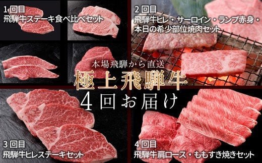 定期便３回】本場！飛騨直送！！極上飛騨牛セット 【冷凍】焼肉