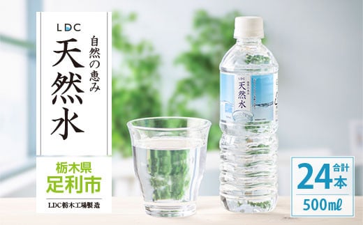 LDC自然の恵み天然水500ml×24本　さわやかな飲み心地のやさしい軟水 699882 - 栃木県足利市