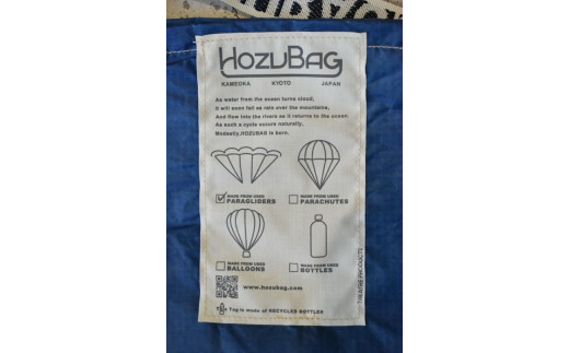 ＜HOZUBAG＞サコッシュ　パラグライダーのリサイクル バッグ