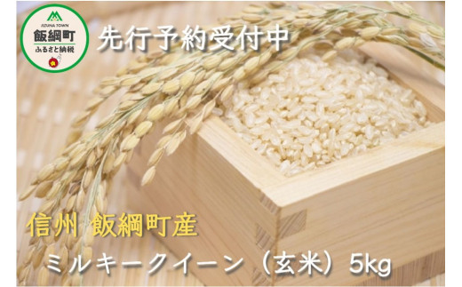 1308]【令和4年度産】信州飯綱町産 ミルキークイーン【玄米】 5kg 発送