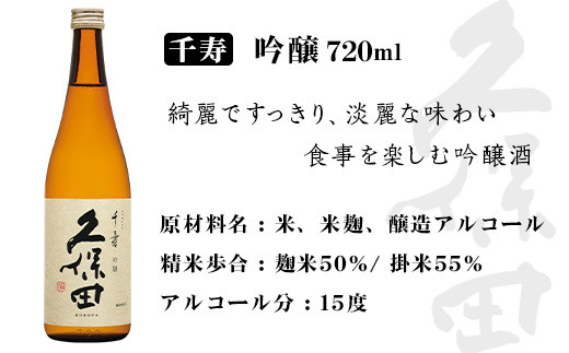 36-68【720ml×2本】久保田 千寿・百寿 飲み比べセット - 新潟県長岡市