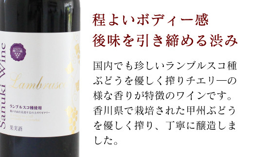 赤ワイン 国産 香川県産 ランブルスコ ワイン 赤 720ml １本