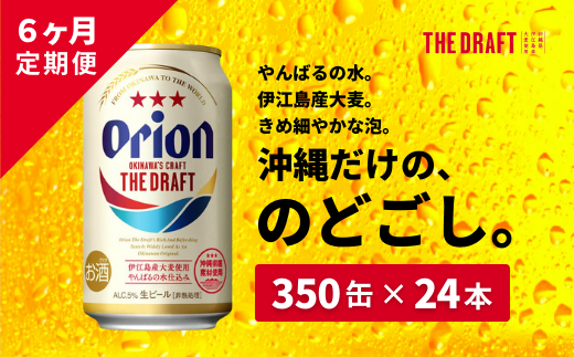 ６ヶ月定期便【オリオンビール】ザ・ドラフト （350ml×24缶入）
