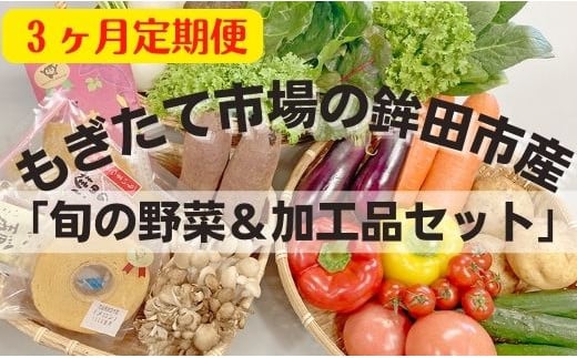 CN-3 【3ヶ月定期便】もぎたて市場の鉾田市産「旬の野菜＆加工品セット」