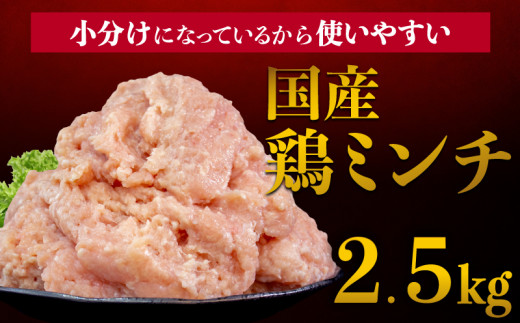 鶏肉 鳥ミンチ 国産 ひき肉 大容量 国産鶏ミンチ 2 5kg 小分け 香川県さぬき市 ふるさと納税 ふるさとチョイス