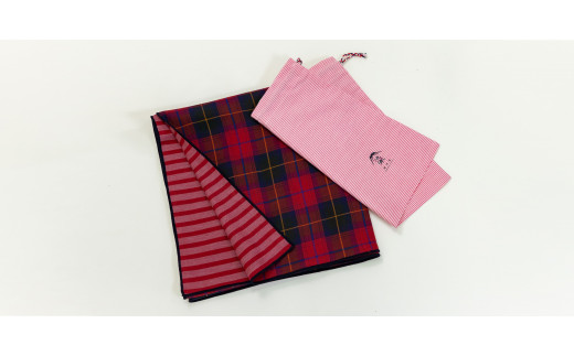 播州染で播州織　トリプルガーゼ　バスタオル２枚組（22-49）　レッド２枚組　　
　　　　　　　　　　