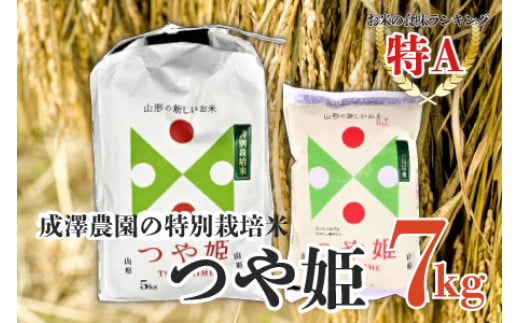 【令和5年産】 成澤農園の特別栽培米つや姫7kg(5kg+2kg) A05-028