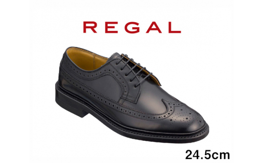 No.389 REGAL 2589 NT 紳士靴 ウイングチップ ブラック 24.5cm 