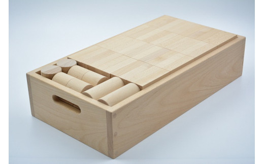 小さな大工さんセットC 積み木 100ピース 5種類 専用箱付き 立方体 