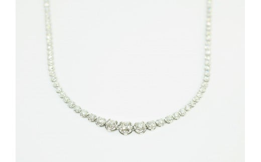 K18 テニスネックレス 5ct ダイヤ 18金 喜平 チェーン 42cm - www ...