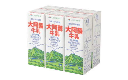 大阿蘇牛乳 1L×6本 合計6L 紙パック 牛乳 飲料 らくのうマザーズ