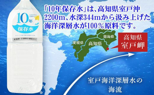 災害・非常時保存用「１０年保存水」（１０年保存可能）１.８リットル