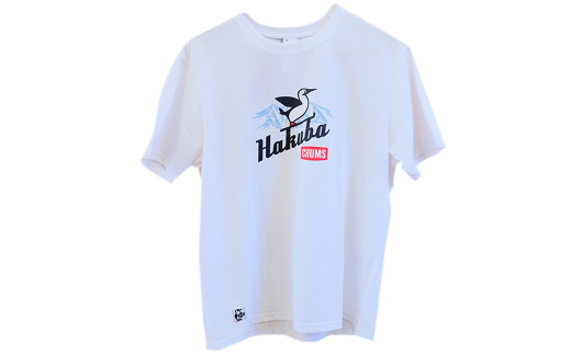 CHUMS HAKUBAオリジナルTシャツ「SKI JUMP BOOBY」レディース　サイズ:L /  カラー:ホワイト【B0016-08】|しくみ株式会社