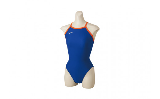 ミズノ　㉗競泳練習水着EXER SUITS（ウィメンズミディアムカット）ブルー×オレンジ　サイズ：Ｍ 741752 - 三重県四日市市