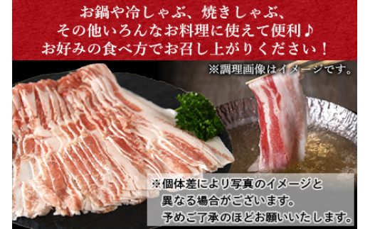 宮崎県産豚バラスライス しゃぶしゃぶ用 合計1.5kg（500g×3）＞翌月末 ...