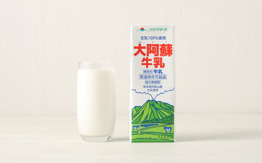 【6ヶ月定期便】 生乳 100％ 大阿蘇牛乳 ロングライフ 牛乳 1000ml×6本入り 合計6L