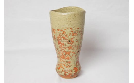 旧家掘出品】灰釉金彩 花器 伝統工芸品 - 彫刻/オブジェクト