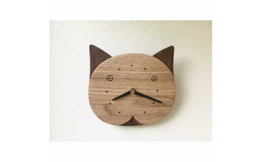 猫の壁掛け時計　スタンダード　猫好き　木製(1個)　＜WOOD STUDIO KUZE’S＞【1295732】 339980 - 千葉県茂原市