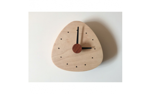梅干しおむすびの壁掛け時計 手のひらサイズ 木製(1個)＜WOOD STUDIO