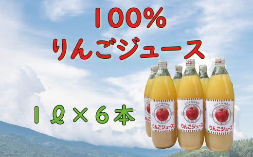 信州１００％リンゴジュース（1L瓶×6本）(D-1.4) 883091 - 長野県飯山市