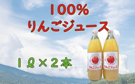信州１００％リンゴジュース（1L瓶×2本）(A-06) 339681 - 長野県飯山市
