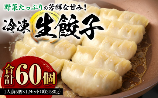 冷凍生餃子（1人前5個）×12セット ／ ぎょうざ ギョーザ 手作り ヘルシー 東京都