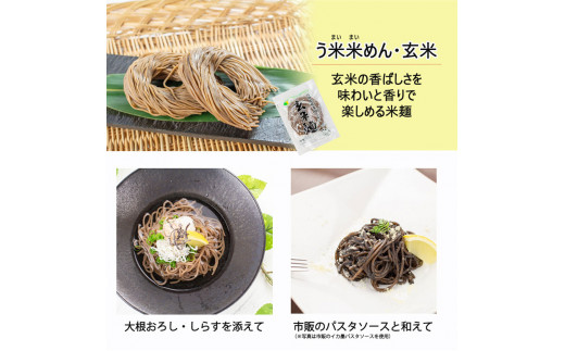 つるもち食感！グルテンフリー米麺 詰め合わせ60食（精米・玄米 各30食ずつ）【25002】