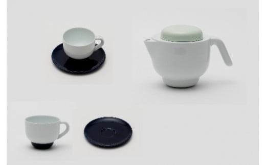 [セット]有田焼2016/TeaPot & TeaCup、Saucer 2客