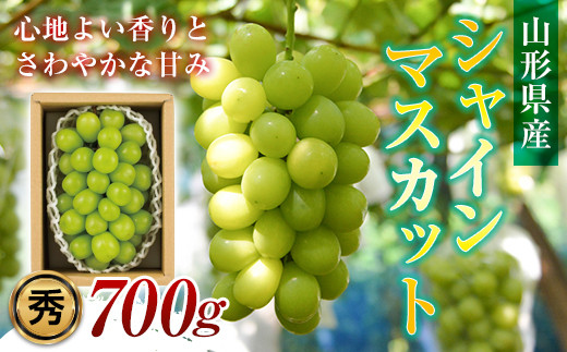 先行予約》2023年 山形県産シャインマスカット ぶどう 1房 700g（9月