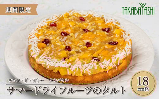 【夏季限定】タカバヤシのサマードライフルーツのタルト 18cm径 洋菓子 ギフト お菓子 ケーキ 贈答 夏 期間限定 タルト タカバヤシ 下呂市 270136 - 岐阜県下呂市